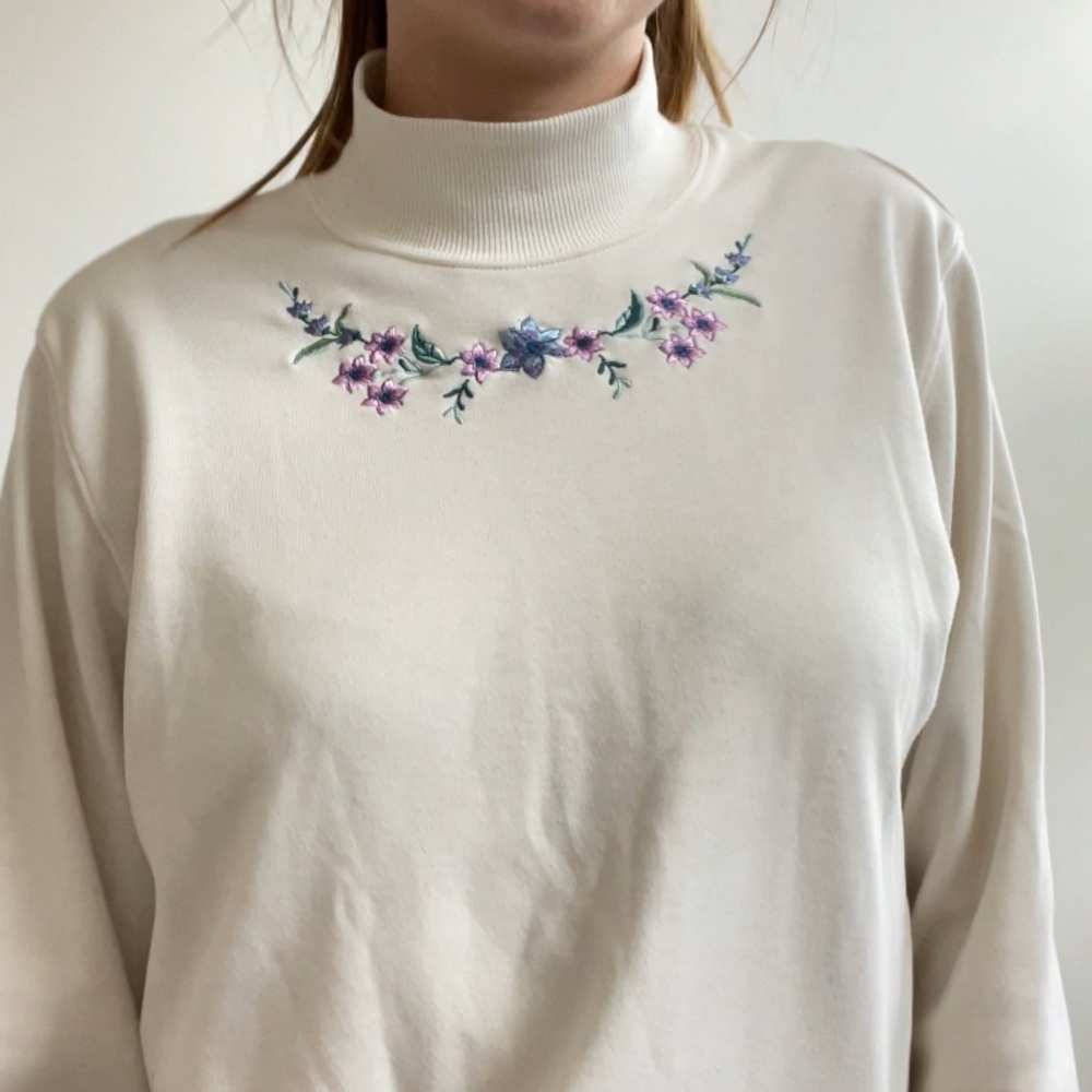 Embroidered Turtleneck - Picture 2 of 4